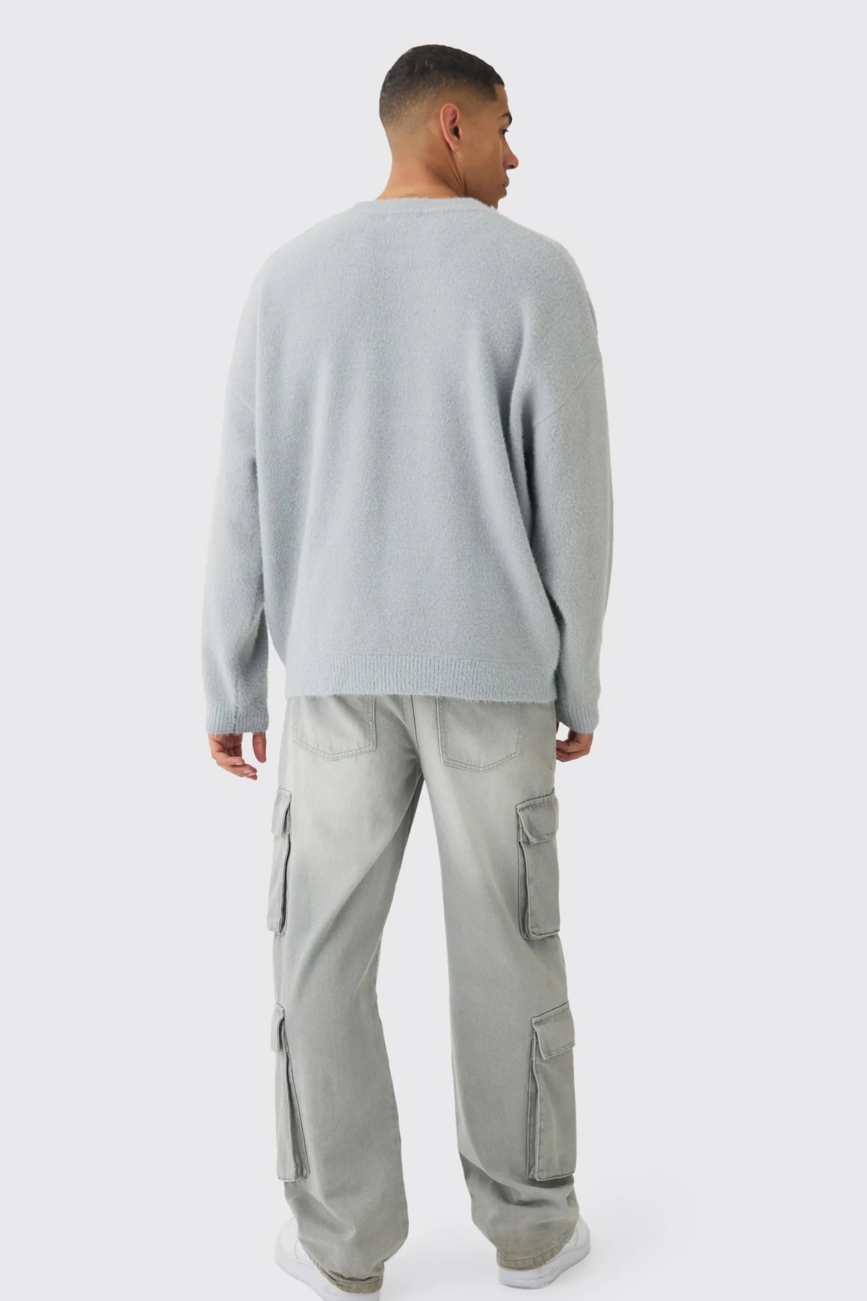 boohooMAN Oversized Fluffy Teddy Jumper In | UK| Knitwear