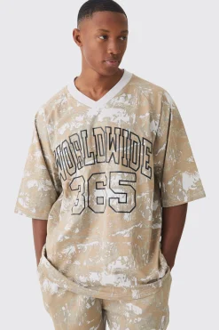 Oversized Football Worldwide Forest Printed T-shirt | UK^boohooMAN