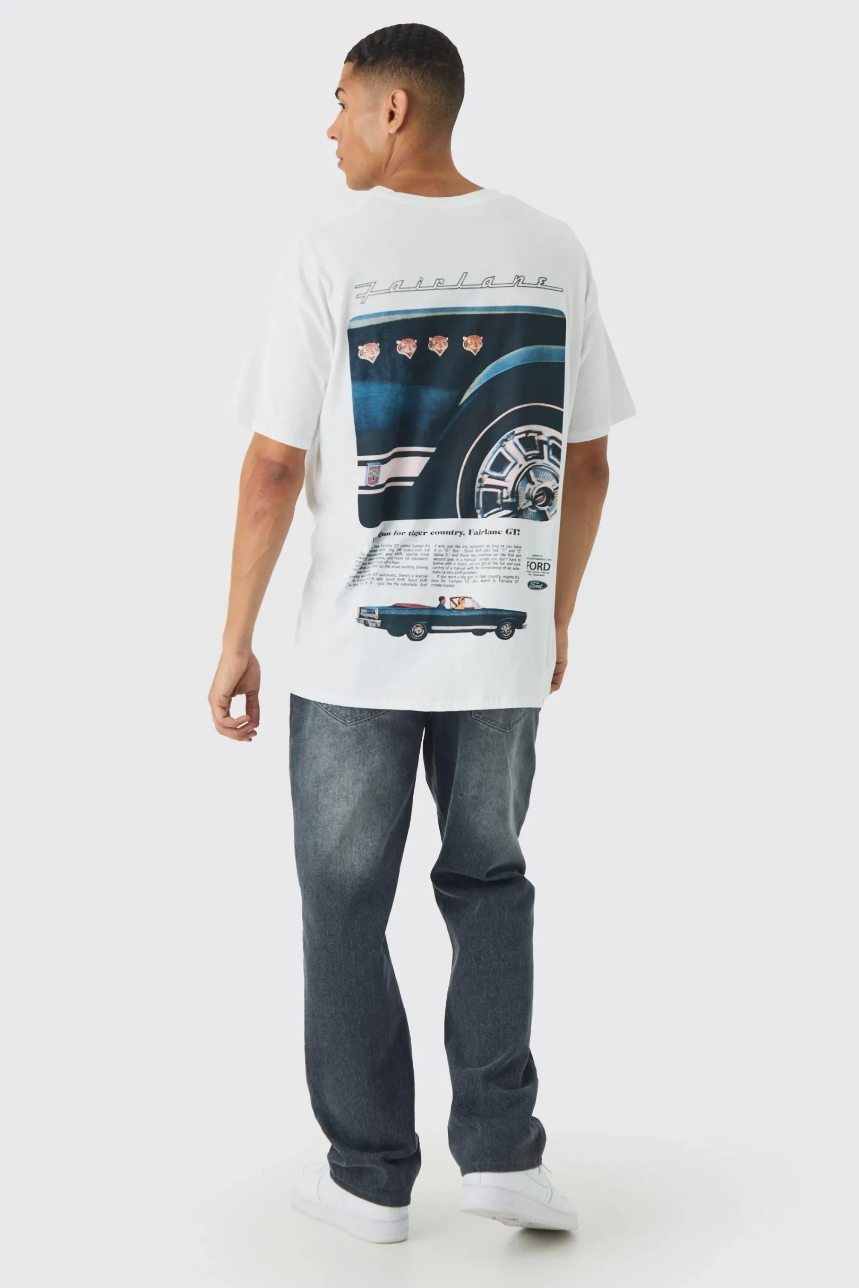 Oversized Ford License Print T-Shirt | UK^boohooMAN Online