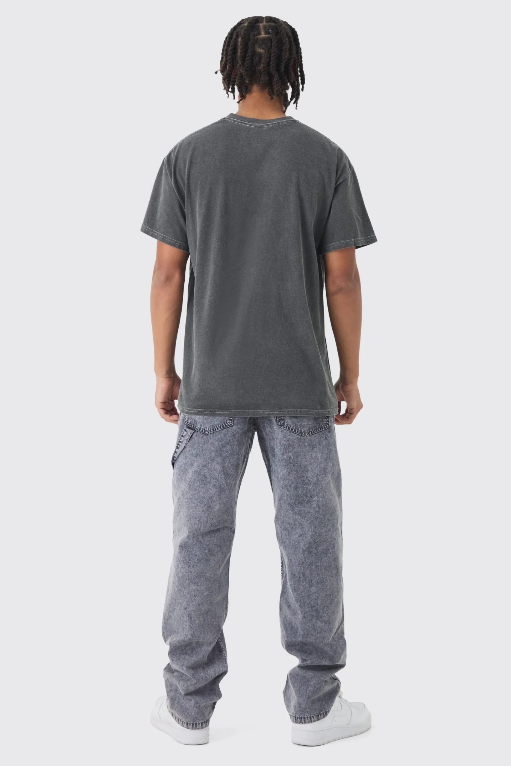 Oversized Friday 13th Wash License Print T-Shirt | UK^boohooMAN