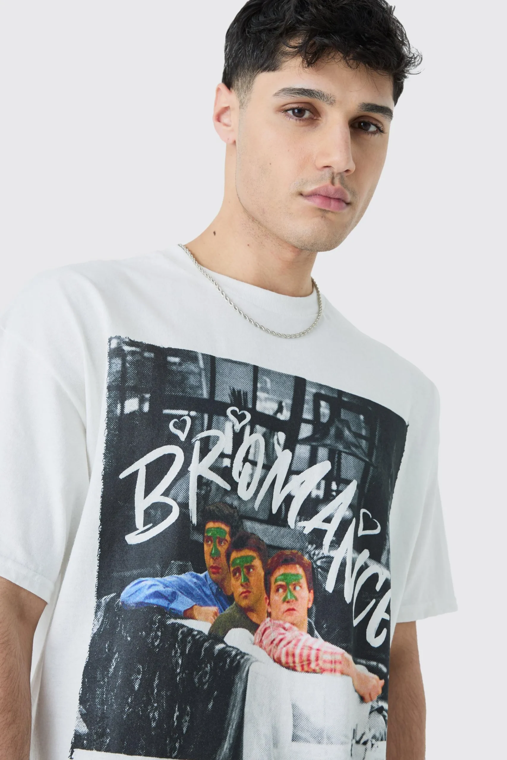 Oversized Friends Bromance License T-shirt | UK^boohooMAN Discount