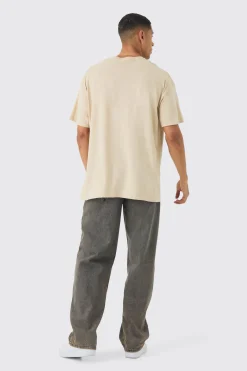 Oversized G Mane Face License Print Wash T-Shirt | UK^boohooMAN Online