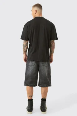 Oversized Gothic Cross Print T-shirt | UK^boohooMAN Clearance