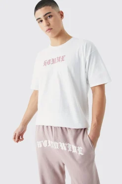 boohooMAN Oversized Gothic Crotch Print Jogger Set | UK| Sets & Co-Ords