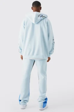 boohooMAN Oversized Graffiti Paint Splatter Tracksuit | UK| Tracksuits