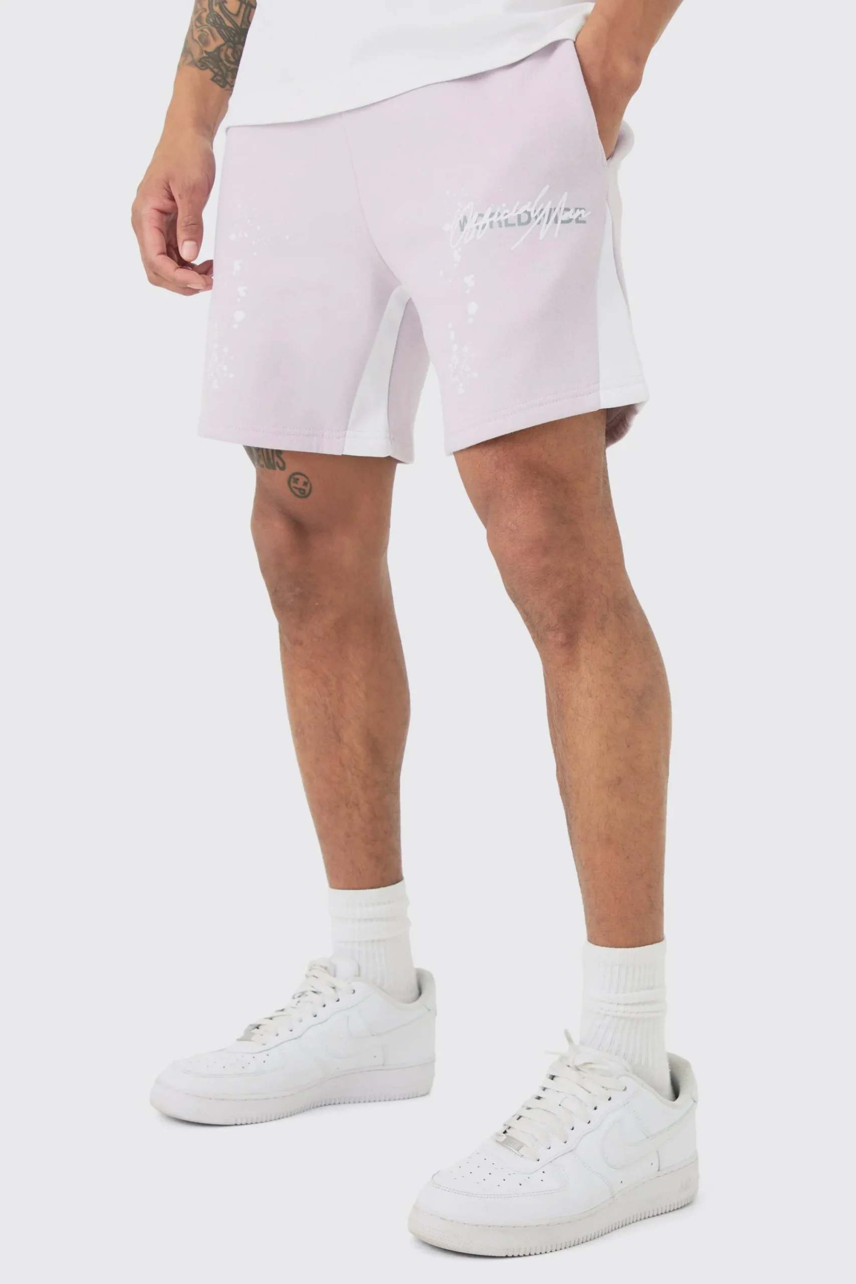 boohooMAN Oversized Graffiti Paint Splatter Shorts | UK| Shorts