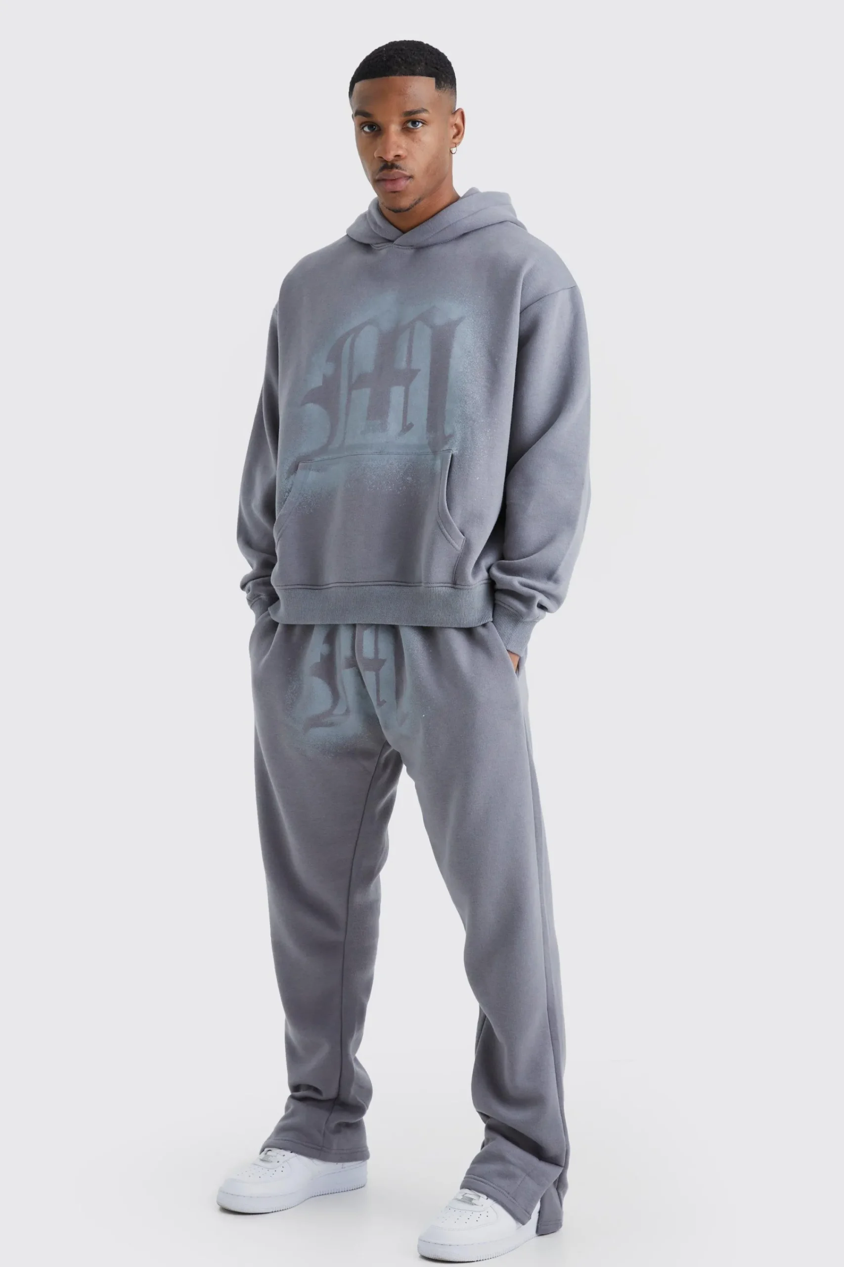 boohooMAN Oversized Graffiti Spray Graphic Tracksuit | UK| Tracksuits
