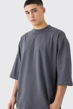 Oversized Half Sleeve Heavy Layed On Neck Carded T-shirt | UK^boohooMAN Discount