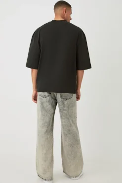Oversized Half Sleeve Heavyweight T-shirt | UK^boohooMAN Outlet