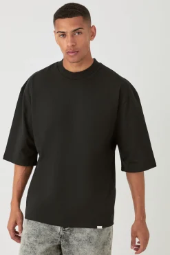 Oversized Half Sleeve Heavyweight T-shirt | UK^boohooMAN Outlet