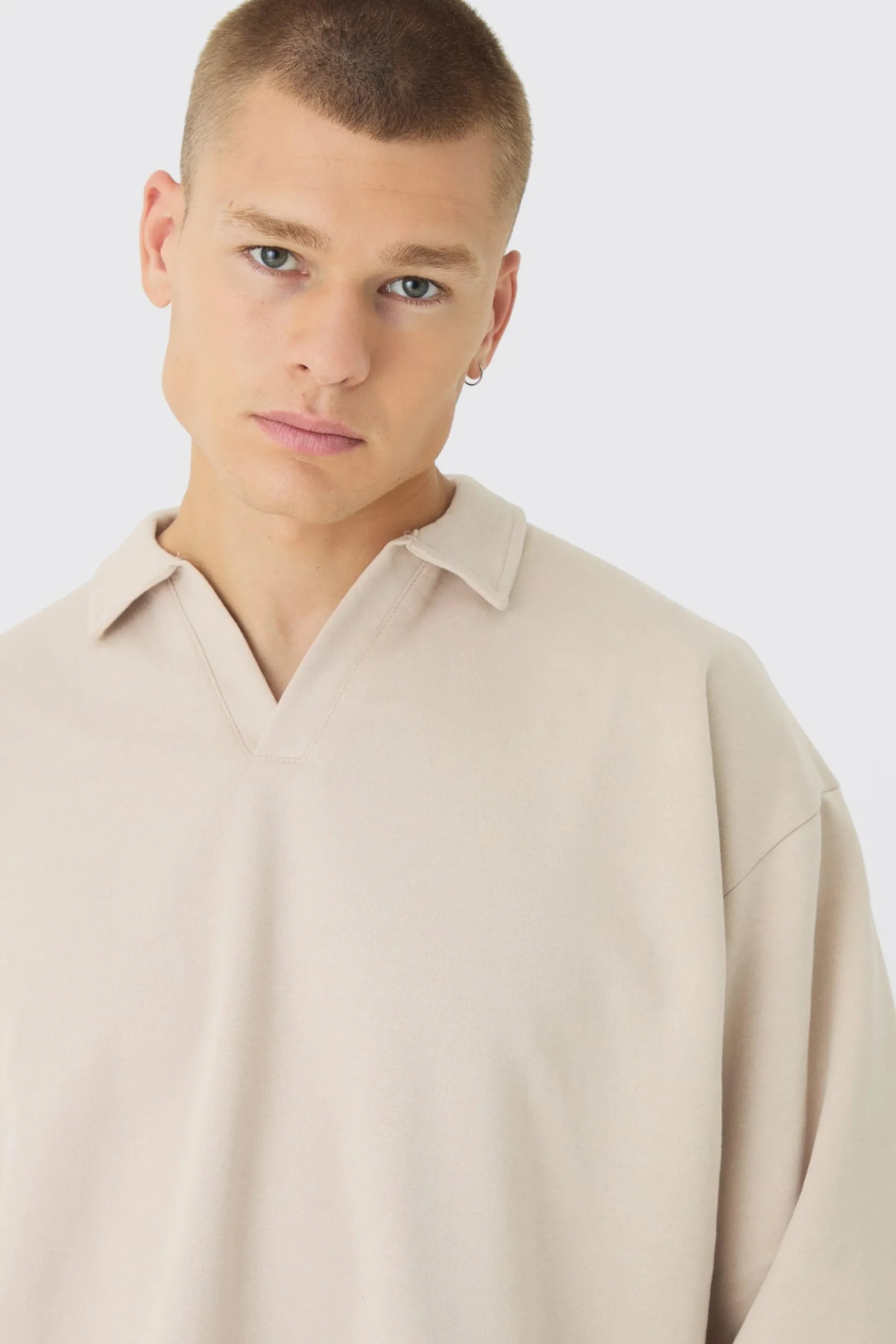 boohooMAN Oversized Half Sleeve Interlock Rugby Polo And Jogger Set | UK| Sets & Co-Ords|Tracksuits