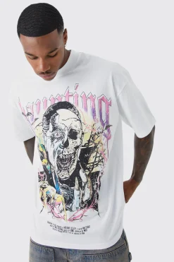 Oversized Haunting Graphic T-shirt | UK^boohooMAN Clearance