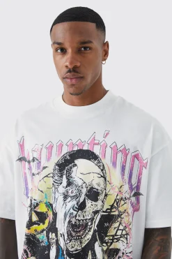 Oversized Haunting Graphic T-shirt | UK^boohooMAN Clearance