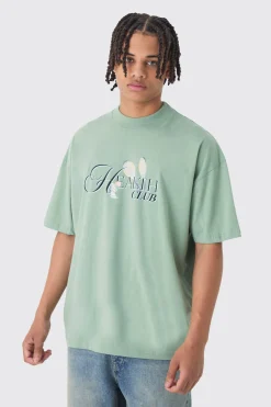 Oversized Health Club Wash Back Print T-Shirt | UK^boohooMAN Sale