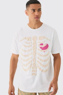 Oversized Heart Breaker Puff Print T-shirt | UK^boohooMAN New