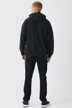 boohooMAN Oversized Heart Embroidered Pocket Hoodie | UK| Hoodies & Sweatshirts