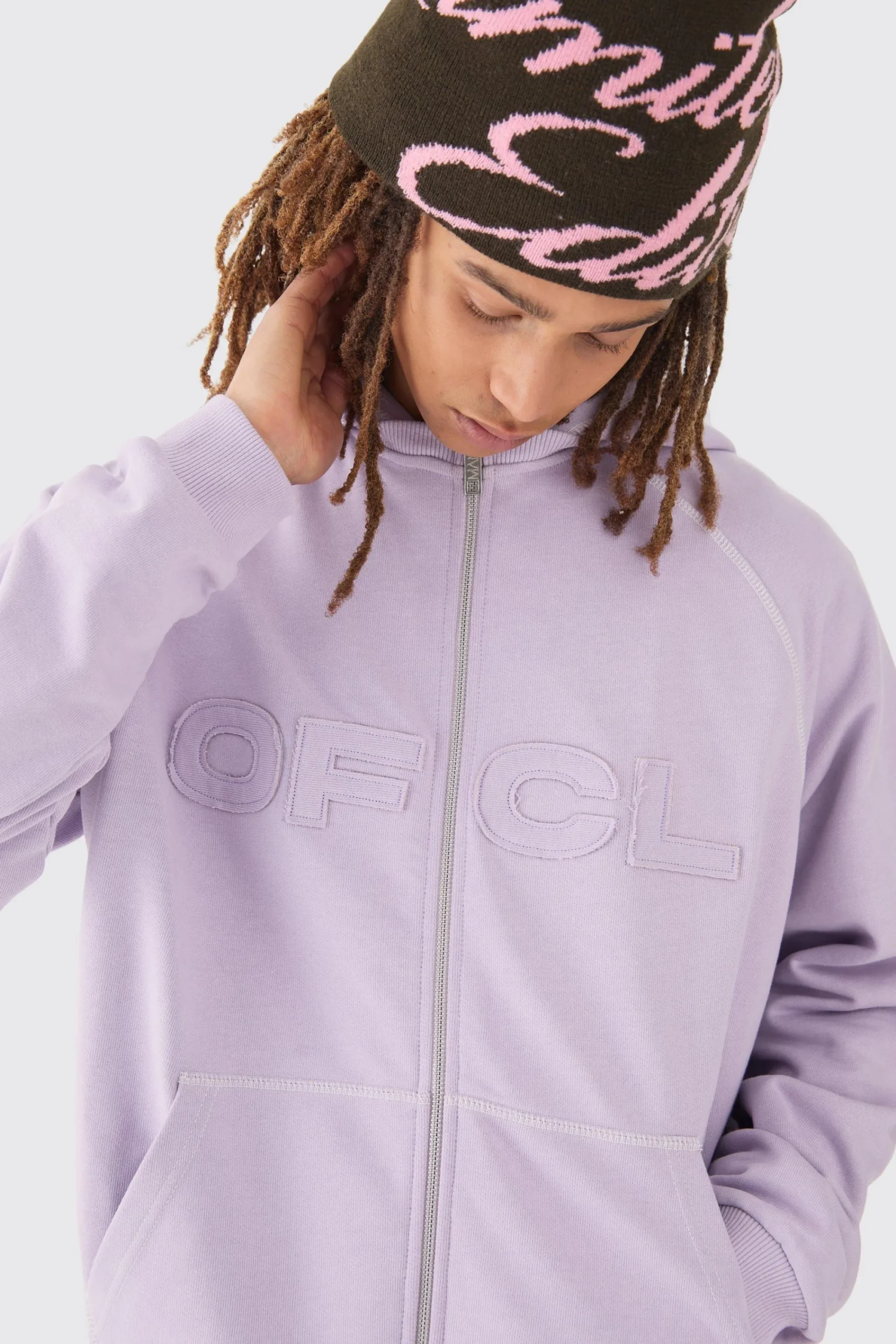 boohooMAN Oversized Heavyweight Applique Contrast Stitch Tracksuit | UK| Tracksuits