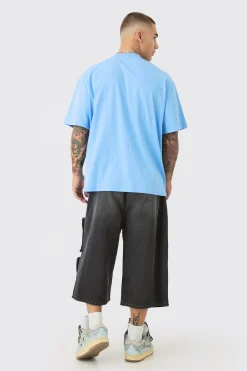 Oversized Heavyweight BM Cross Embroidered T-shirt | UK^boohooMAN