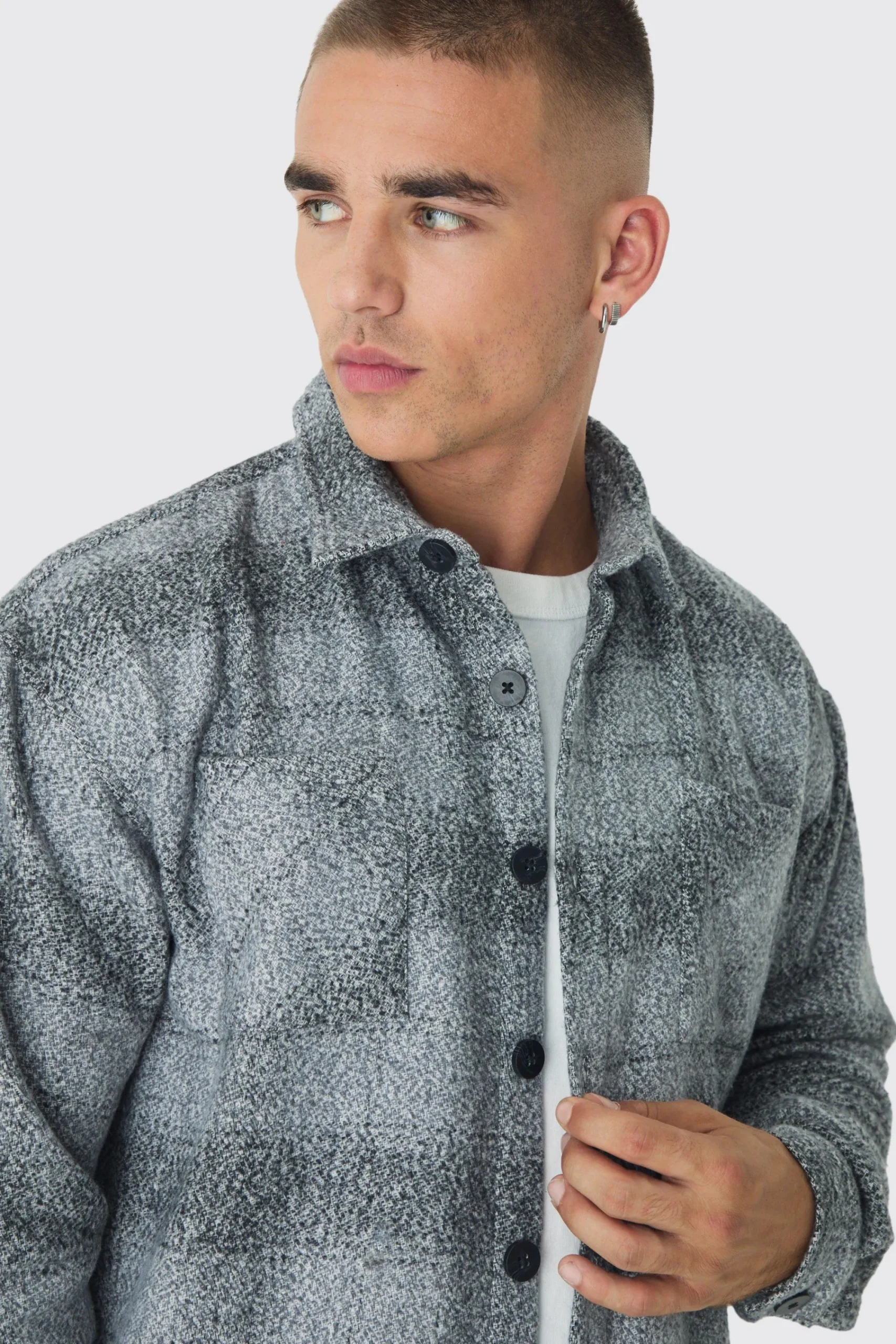 boohooMAN Oversized Heavyweight Brushed Check Overshirt | UK| Shirts