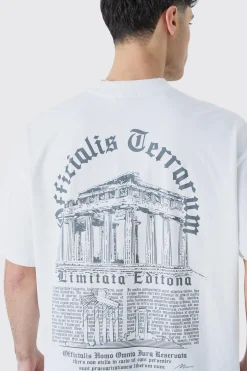 Oversized Heavyweight Gothic Text T-shirt | UK^boohooMAN Outlet