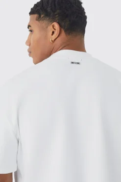 Oversized Heavyweight Interlock Rose Graphic T-shirt | UK^boohooMAN Discount