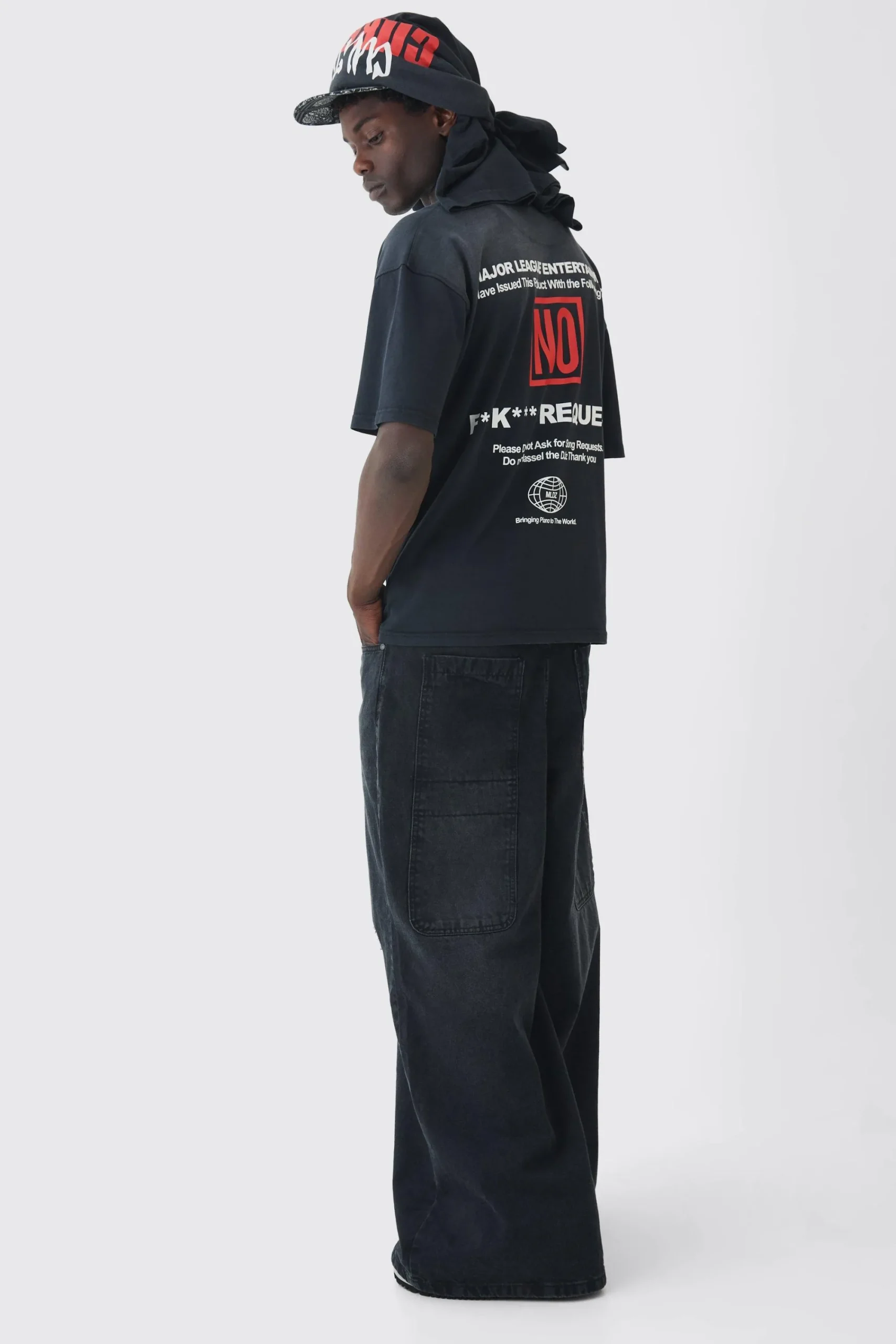 Oversized Heavyweight Sun Bleached Printed Nibbling T-shirt | UK^boohooMAN Outlet