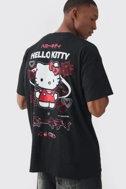 Oversized Hello Kitty License Print T-shirt | UK^boohooMAN New