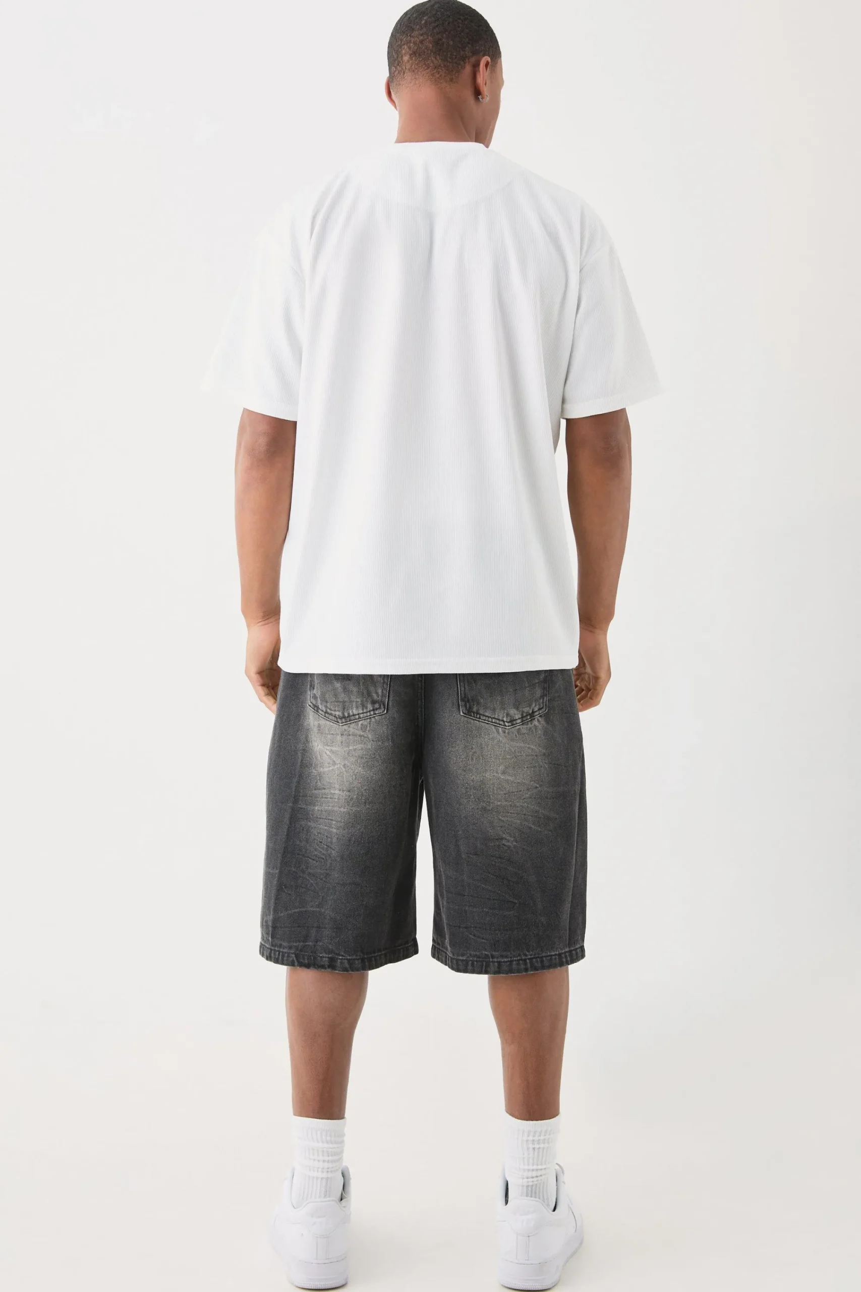 Oversized High Build Ottoman Rib T-shirt | UK^boohooMAN Outlet