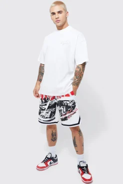 boohooMAN Oversized Homme Basketball T-shirt And Short Set | UK| Sets & Co-Ords|Tracksuits