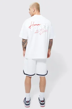 boohooMAN Oversized Homme Basketball T-shirt And Short Set | UK| Sets & Co-Ords|Tracksuits