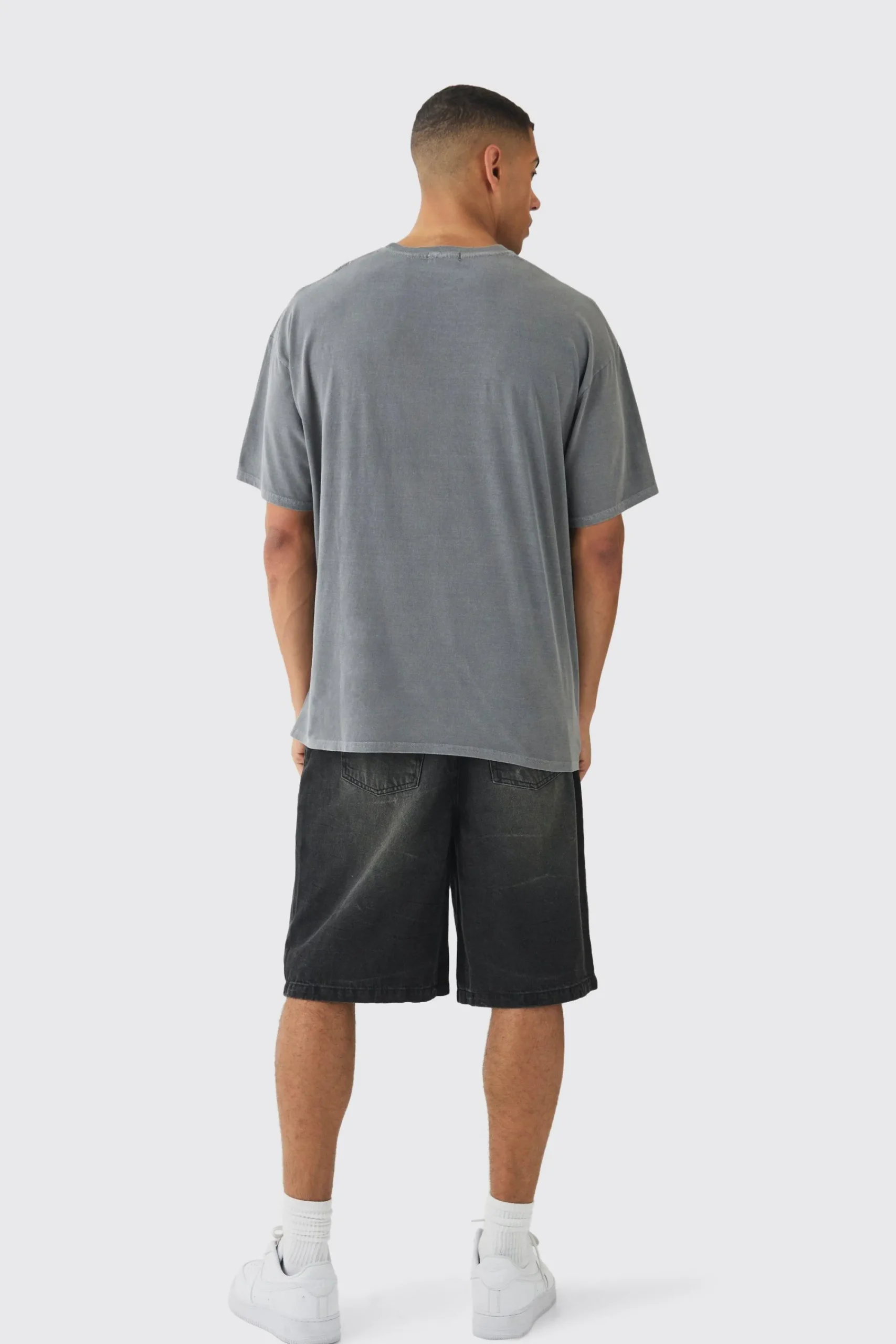 Oversized Homme Blurred Rose Wash Print T-shirt | UK^boohooMAN Sale