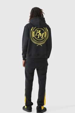 boohooMAN Oversized Homme Bm Printed Hooded Tracksuit | UK| Tracksuits
