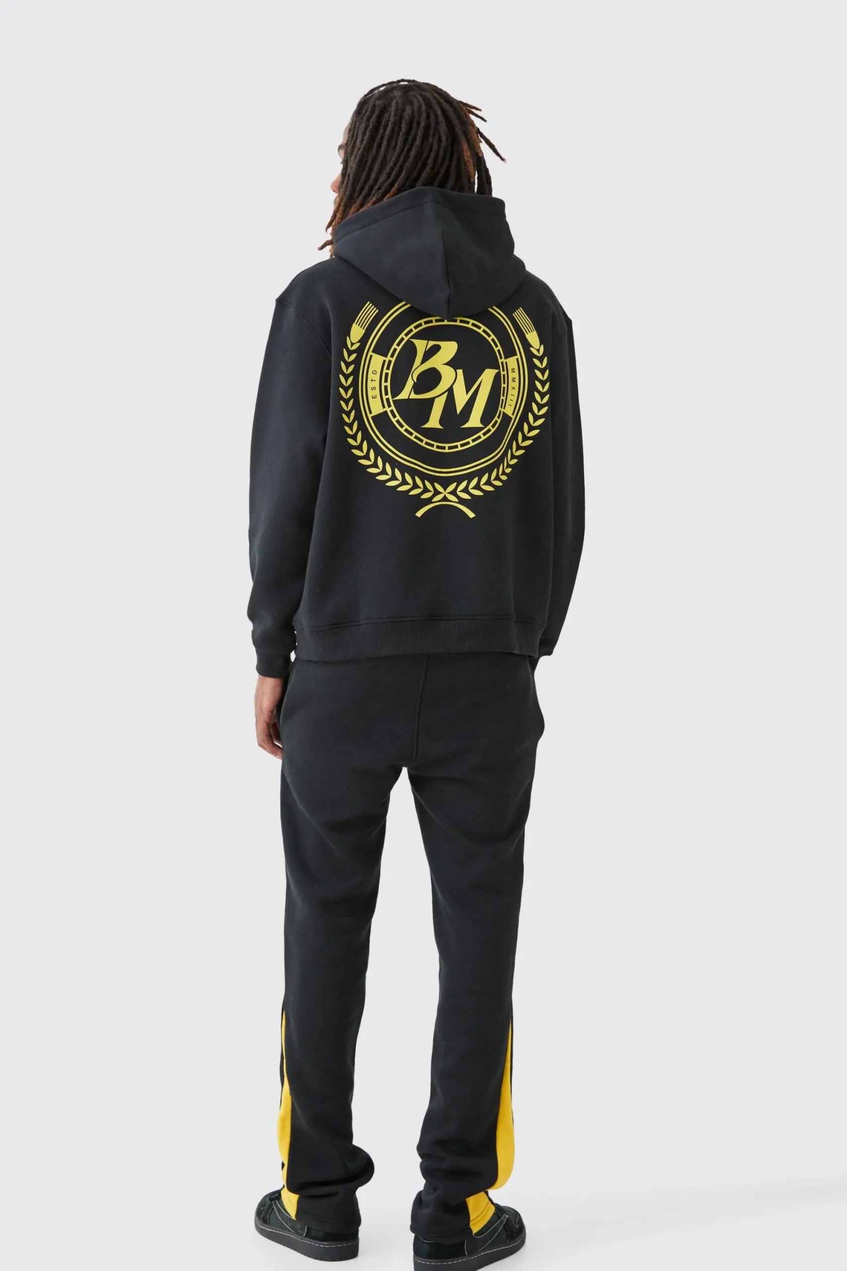 boohooMAN Oversized Homme Bm Printed Hooded Tracksuit | UK| Tracksuits
