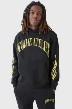 boohooMAN Oversized Homme Bm Printed Hooded Tracksuit | UK| Tracksuits