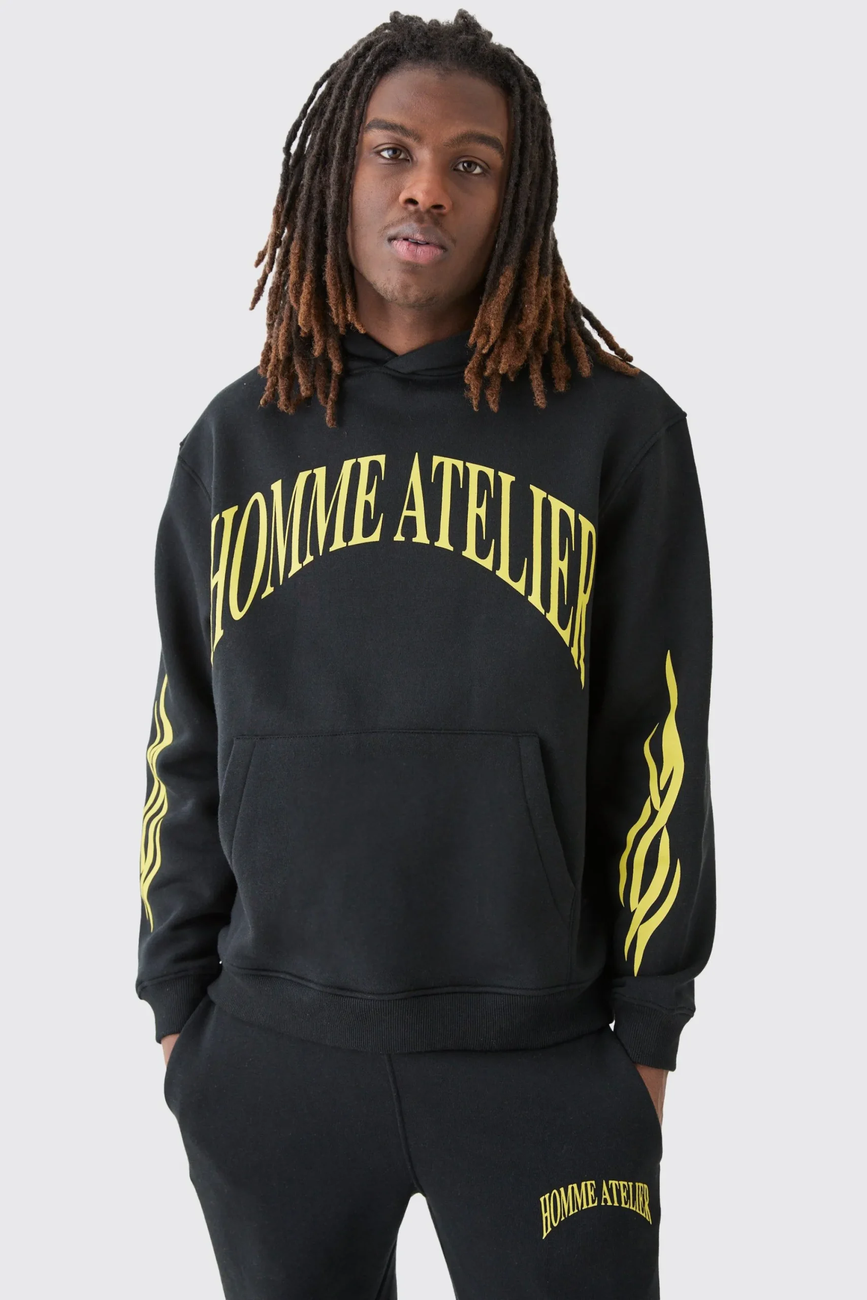 boohooMAN Oversized Homme Bm Printed Hooded Tracksuit | UK| Tracksuits