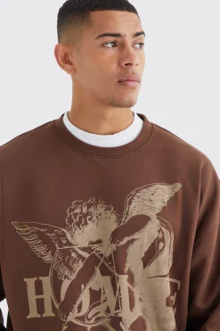 boohooMAN Oversized Homme Graphic Sweatshirt | UK| Hoodies & Sweatshirts
