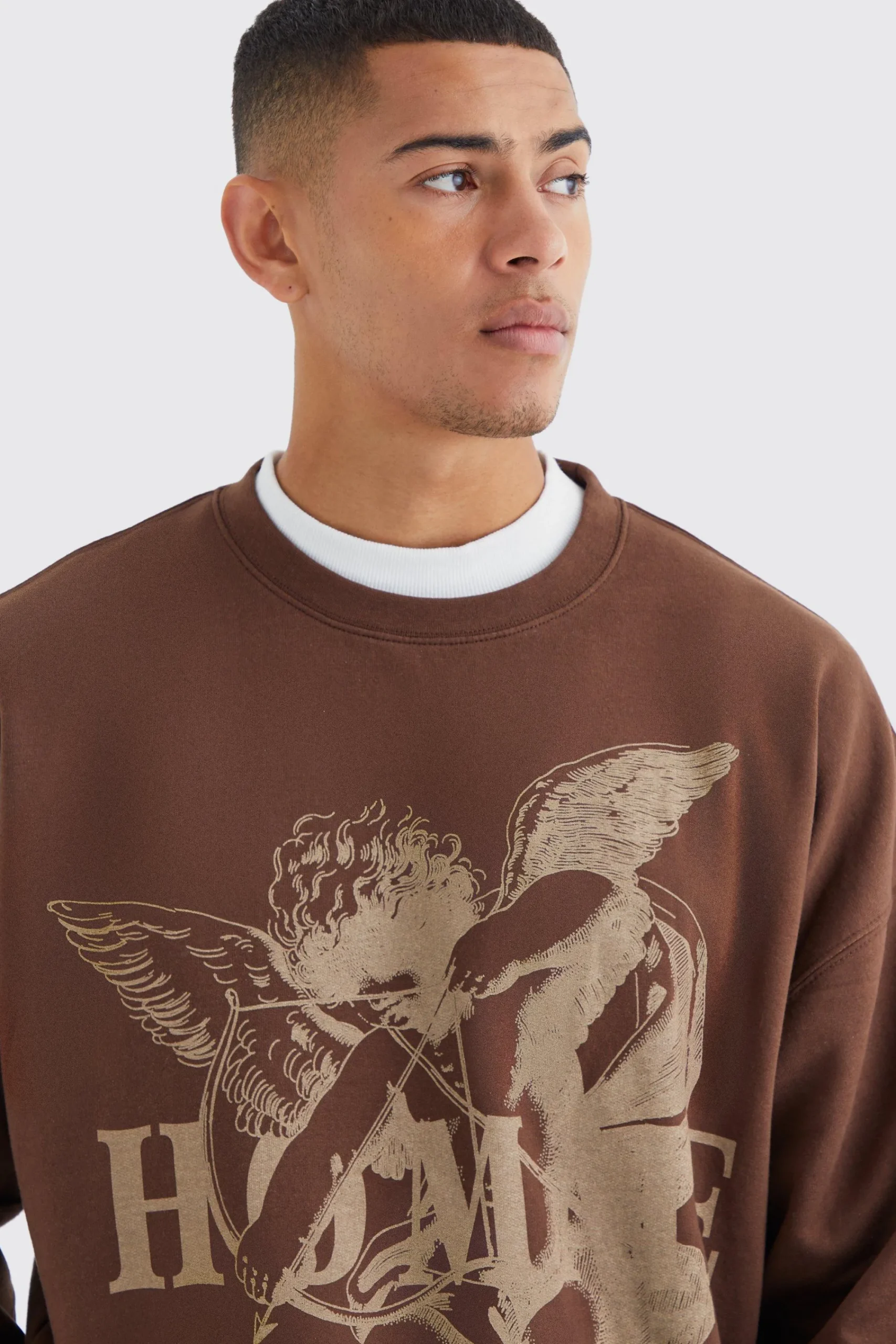 boohooMAN Oversized Homme Graphic Sweatshirt | UK| Hoodies & Sweatshirts