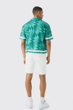 boohooMAN Oversized Homme Moto Print Boxy Shirt | UK| Shirts