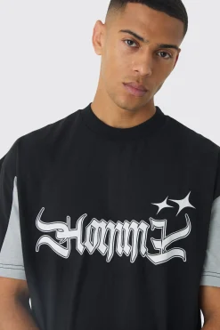 Oversized Homme Panel Heavyweight T-shirt | UK^boohooMAN Hot