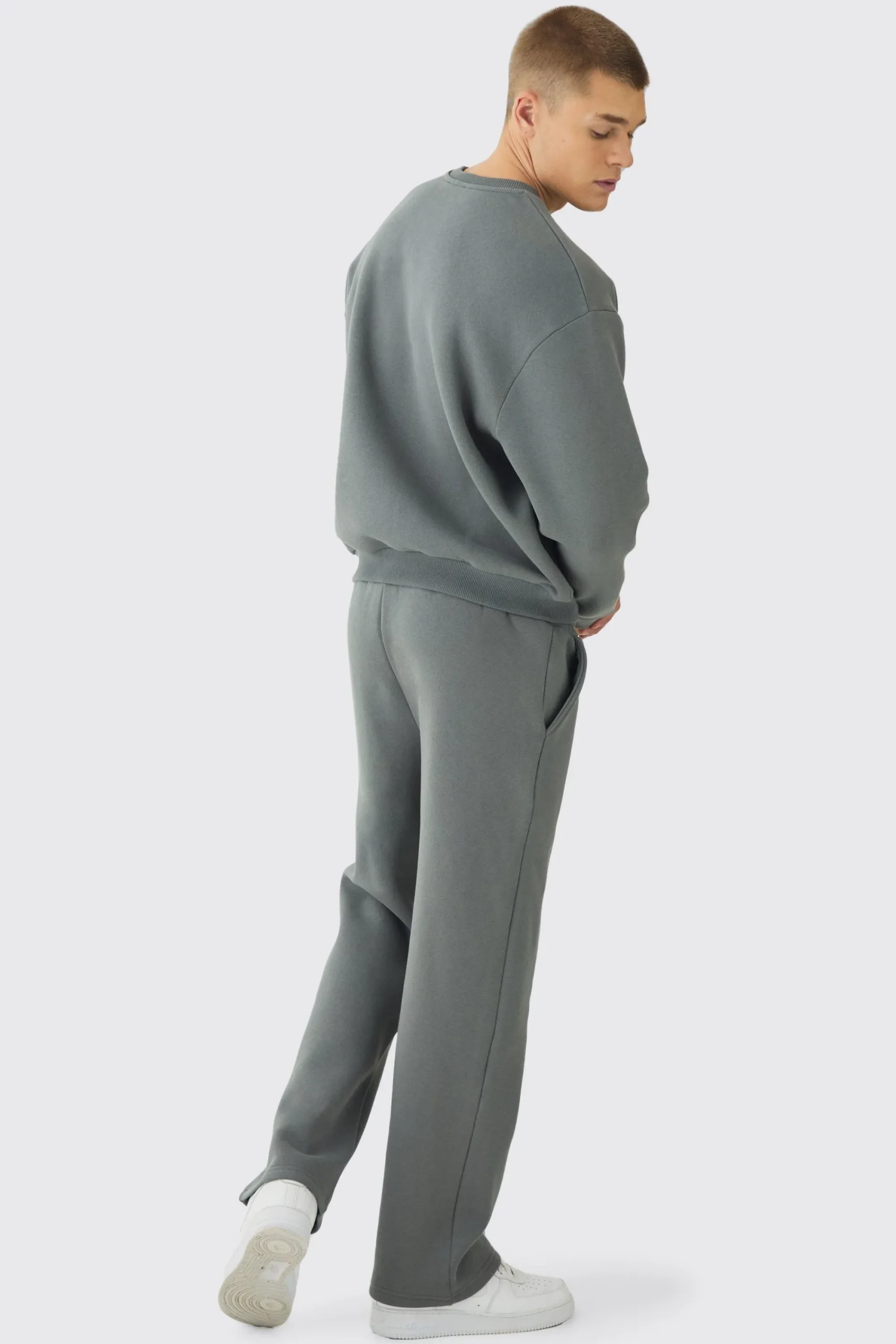 boohooMAN Oversized Homme Printed Varsity Sweatshirt Tracksuit | UK| Tracksuits|Hoodies & Sweatshirts