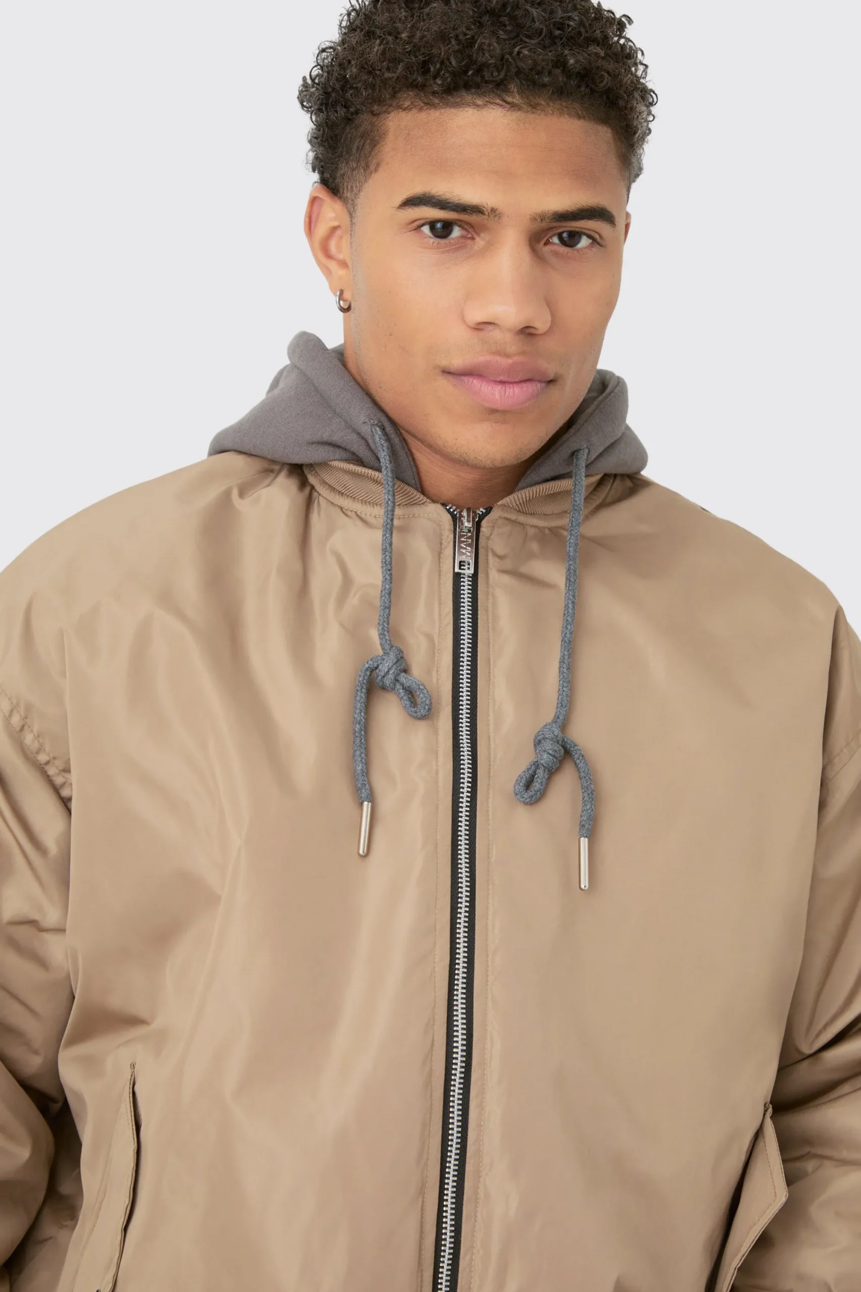 boohooMAN Oversized Hooded Ma1 Bomber Jacket In | UK| Coats & Jackets