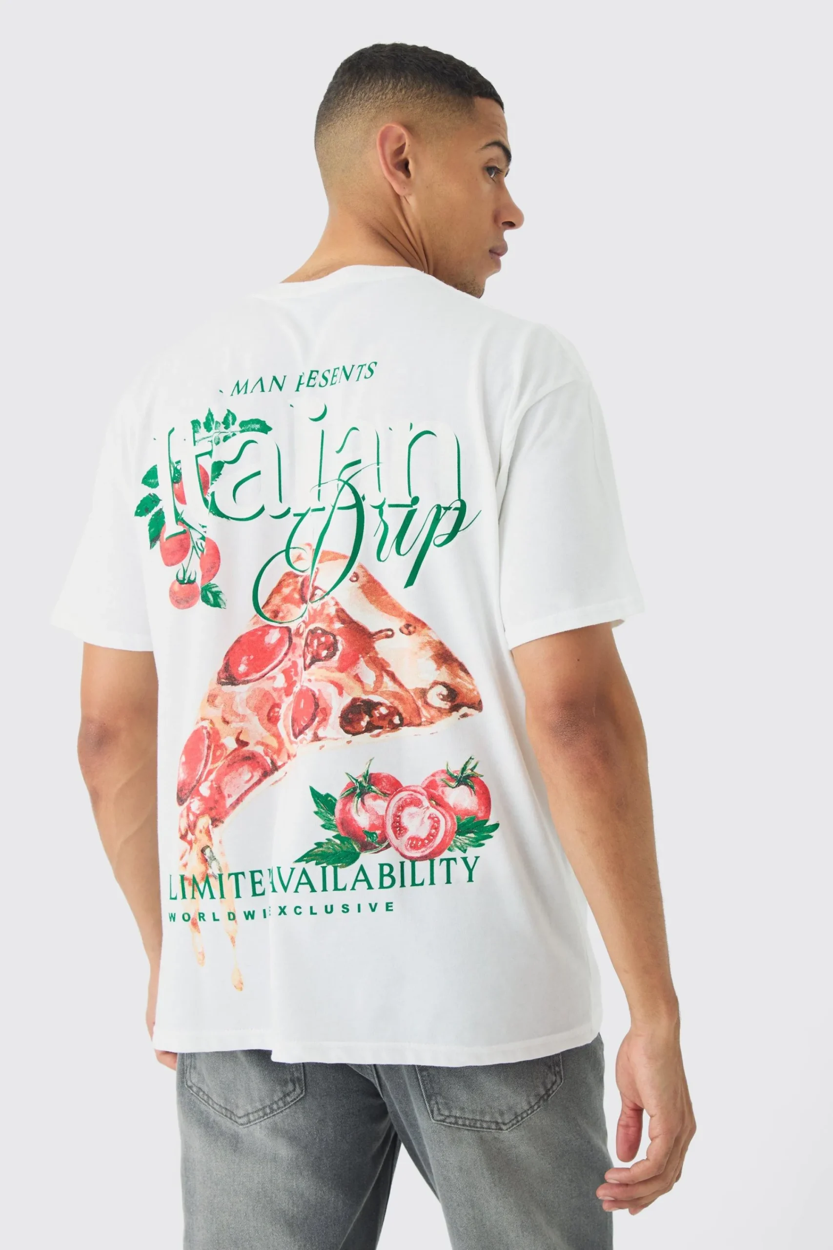 Oversized Italian Drip Back Print T-Shirt | UK^boohooMAN Best