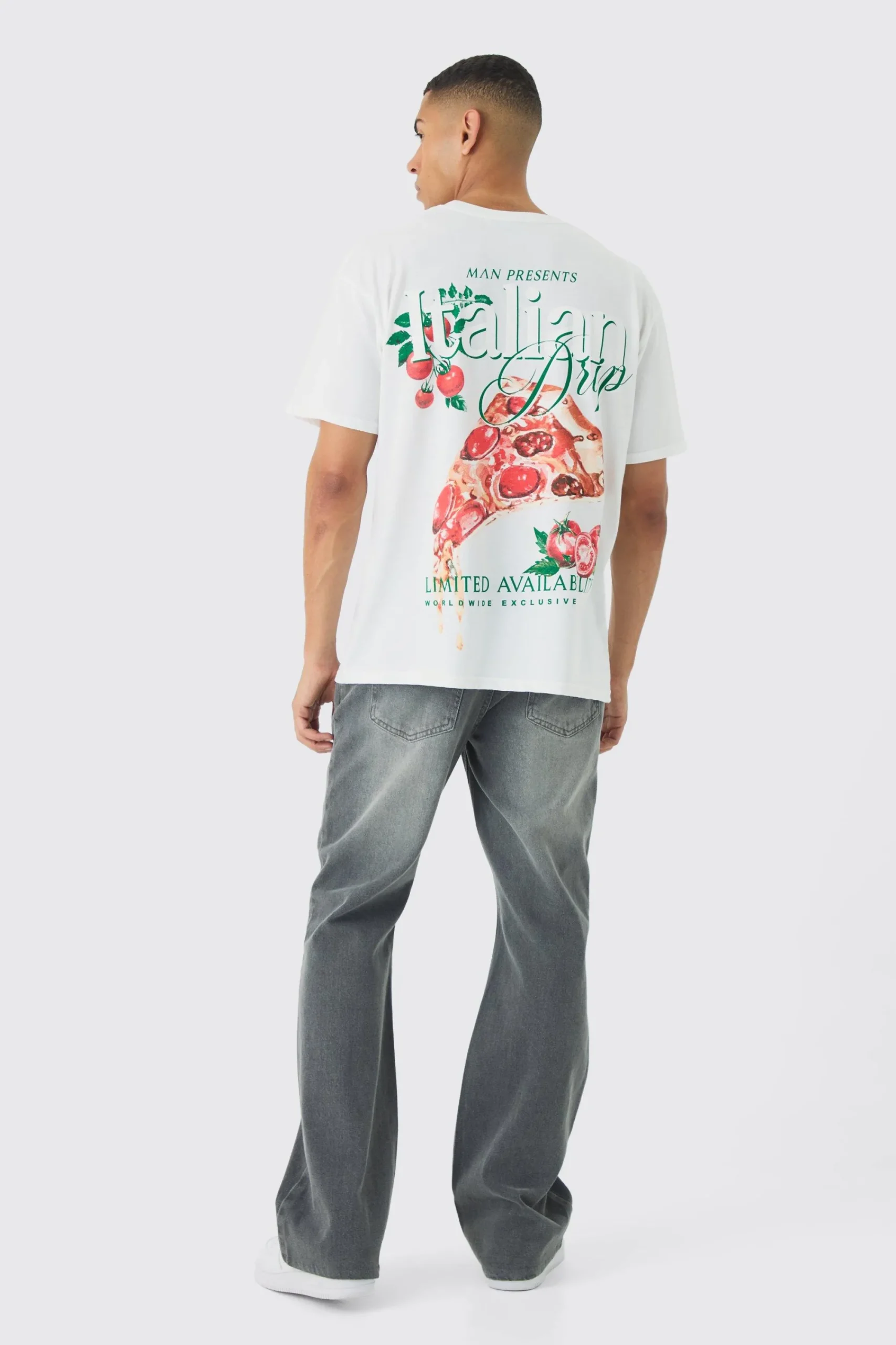 Oversized Italian Drip Back Print T-Shirt | UK^boohooMAN Best