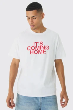 Oversized It's Coming Home England Print T-Shirt | UK^boohooMAN Outlet