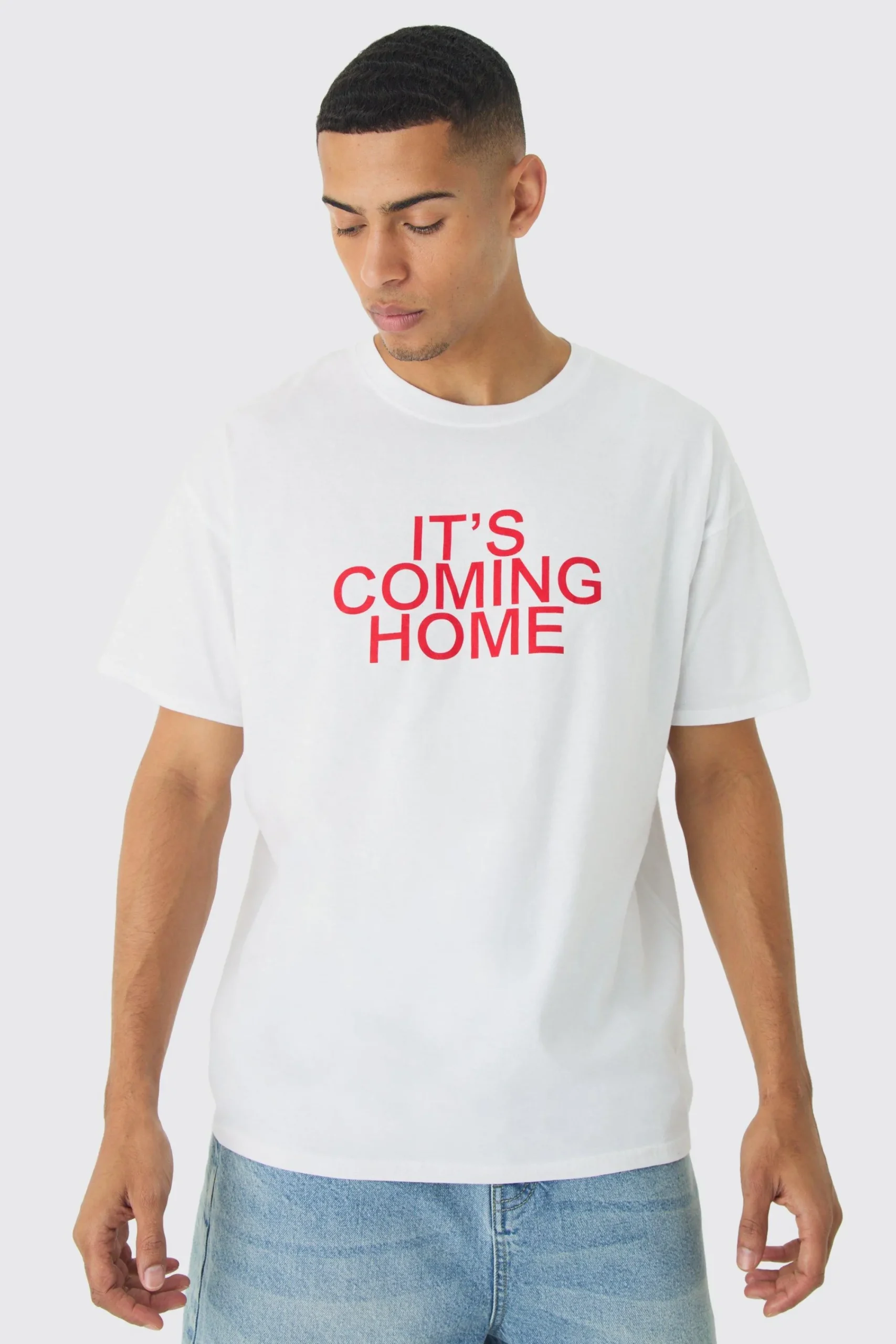 Oversized It's Coming Home England Print T-Shirt | UK^boohooMAN Outlet
