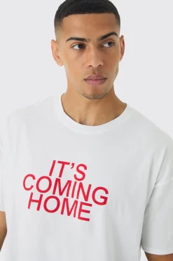 Oversized It's Coming Home England Print T-Shirt | UK^boohooMAN Outlet