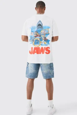 Oversized Jaws License T-shirt | UK^boohooMAN