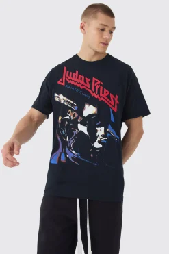 Oversized Judas Priest License Print T-Shirt | UK^boohooMAN Sale