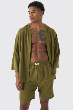 boohooMAN Oversized Kimono & Short Set | UK| Loungewear|Sets & Co-Ords