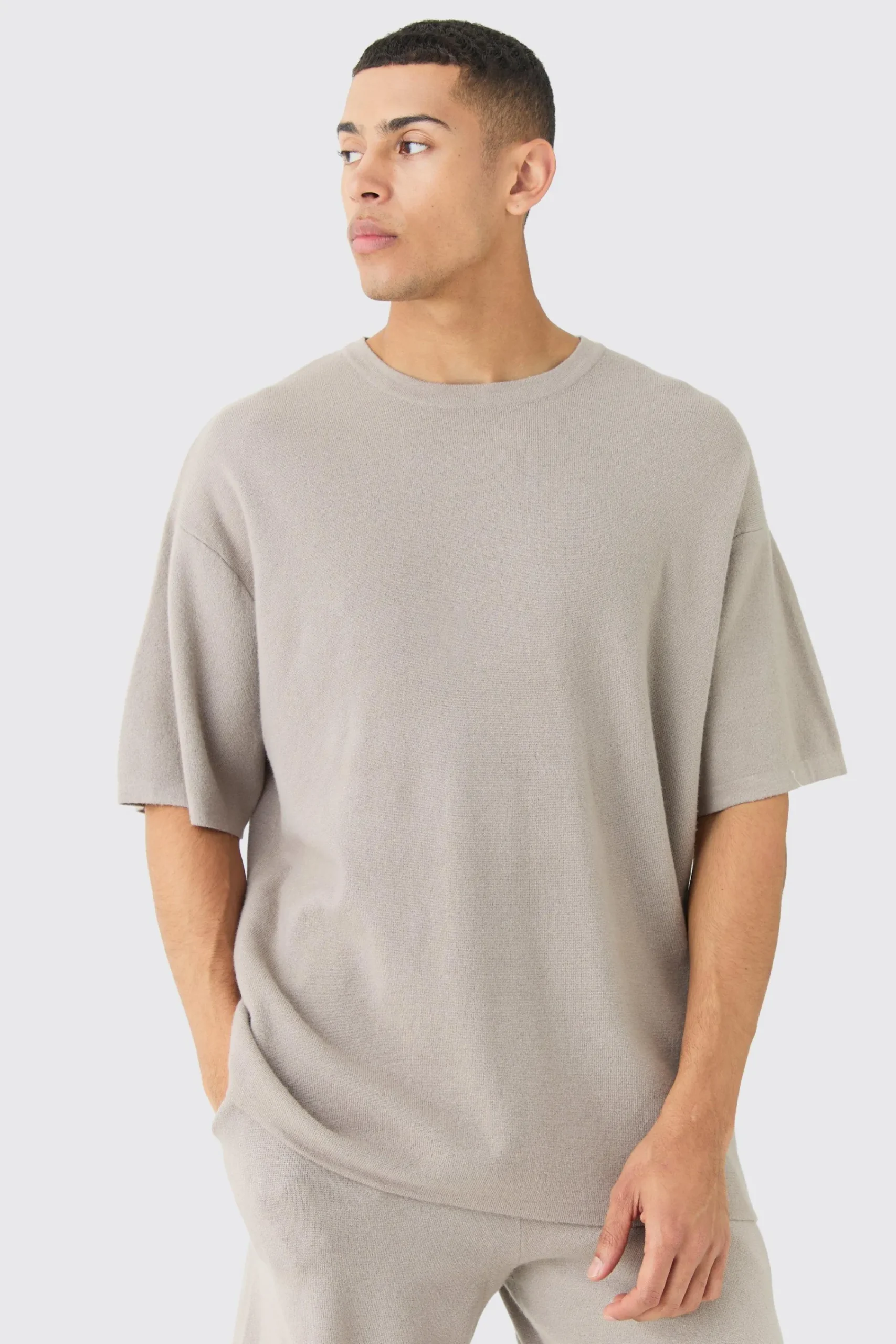 Oversized Knitted T-shirt | UK^boohooMAN Sale